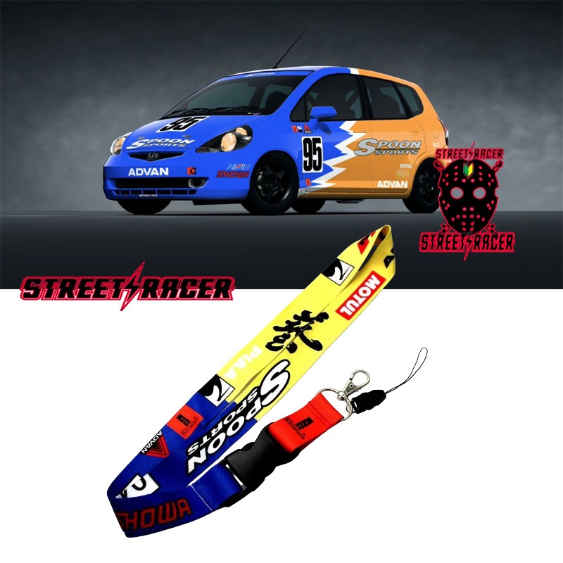 JDM Speed Racing Spoon Lanyard Key Mobile ID Card Hanging Strap ...