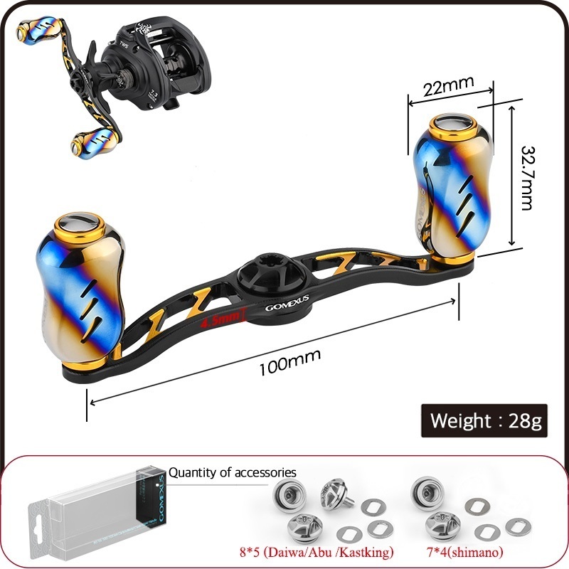 Gomexus 90-100mm Titanium Casting Reel handle For Daiwa Steez