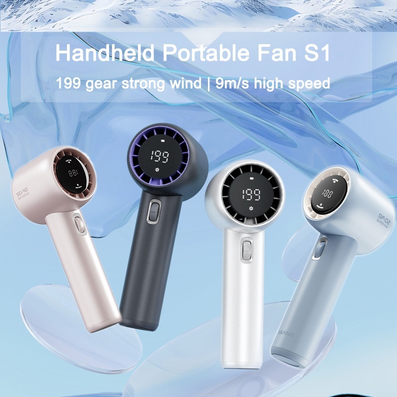 Portable Mini Handheld Fan 3500mAh LED Display | Shopee Singapore
