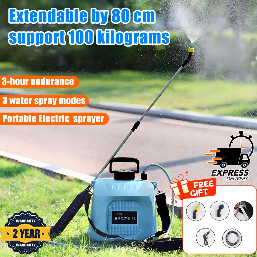 【5L/8L】Knapsack sprayer pump 3-hour endurance Electric Power garden ...