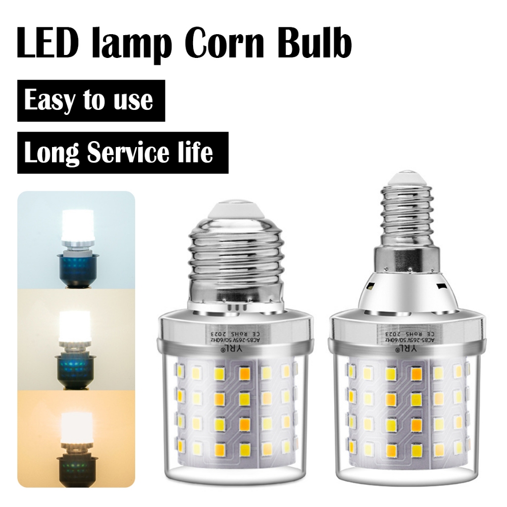 Mini LED Corn Bulb E27 E26 E14 E12 B22 B15 9W Lamp 3 Colors Lamp 6000K ...