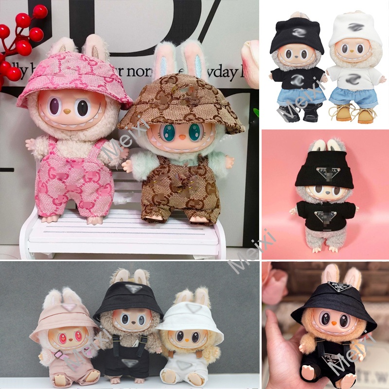 Süßes Labubu Puppenoutfit - Pinker Rock Set Mit Accessoires Für 15-17cm Sammlerpuppen