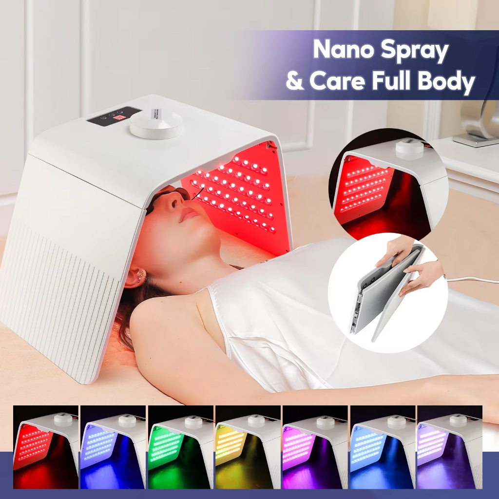 7 Colors LED Photon Machine Skin Moisturizing Face Humidifier Nano ...
