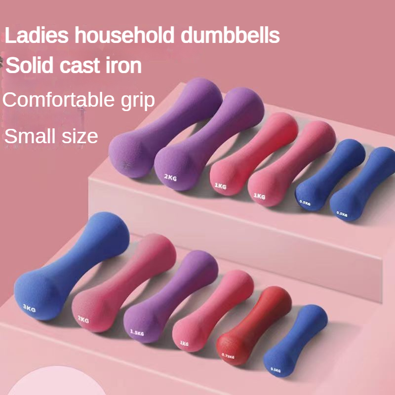 Bone Dumbbell Kettlebell Plastic Coated Solid Cast Iron Small ...