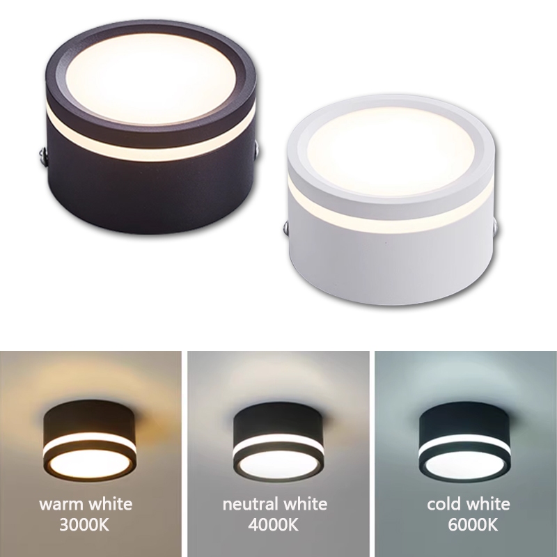 Surface mounted LED downlight side luminescent 220V Tri-color ceiling ...