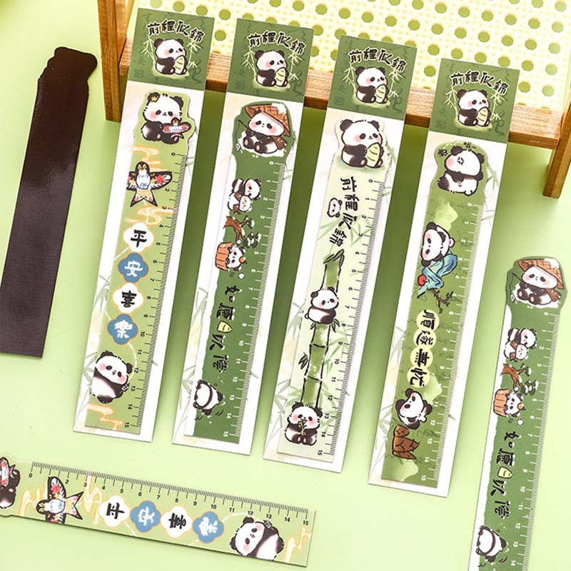 15cm Panda Ruler Cute Magnetic Soft Ruler Stationery | Shopee Singapore