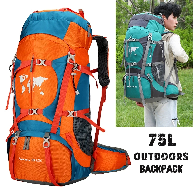 Ready Stock 75L Professional Hiking Backpack Waterproof Mountaineering ...