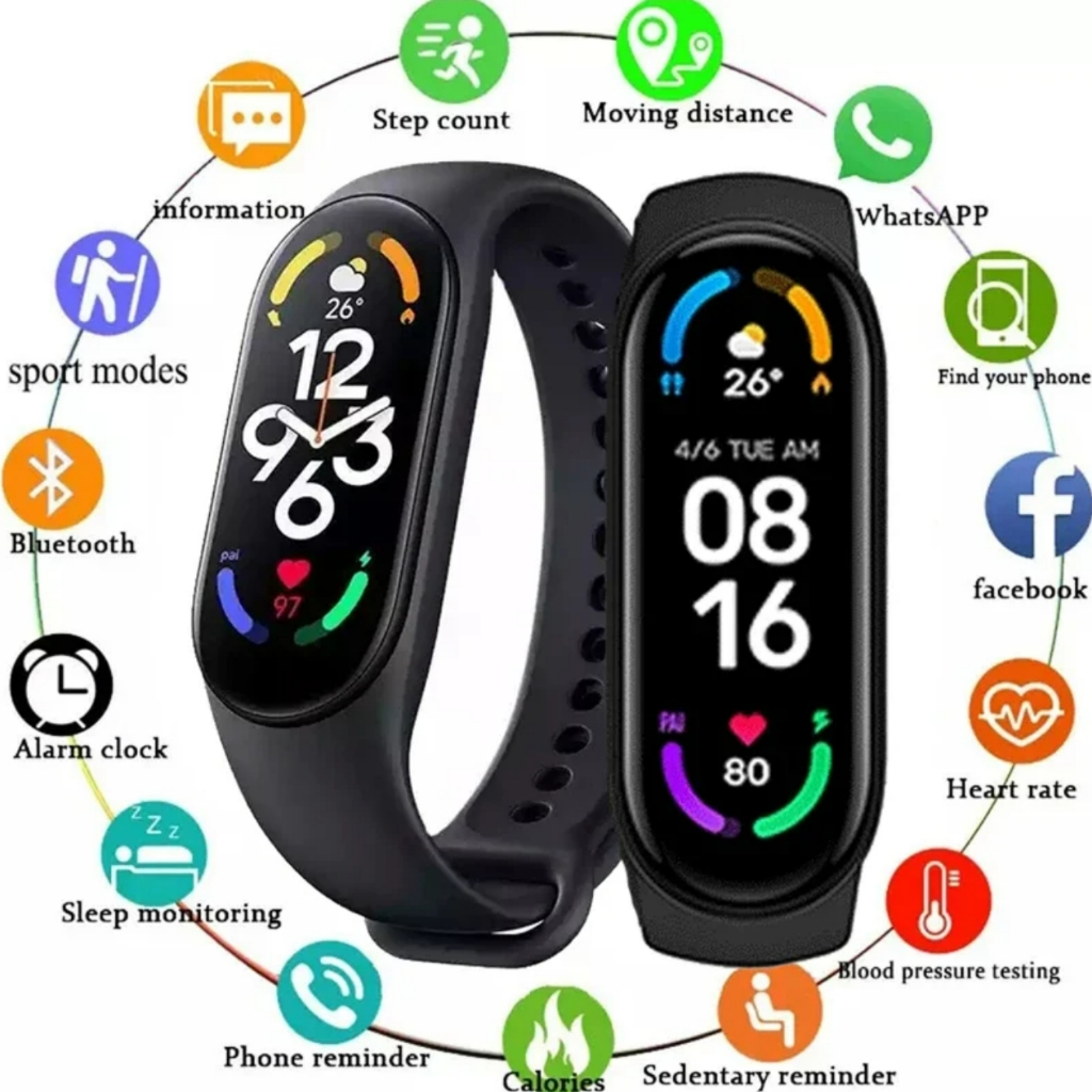 M7 Smart Watch Men Women Fitness Smart Bracelet Sports Band Heart Rate Blood Pressure Monitor Waterproof Multi function Watches