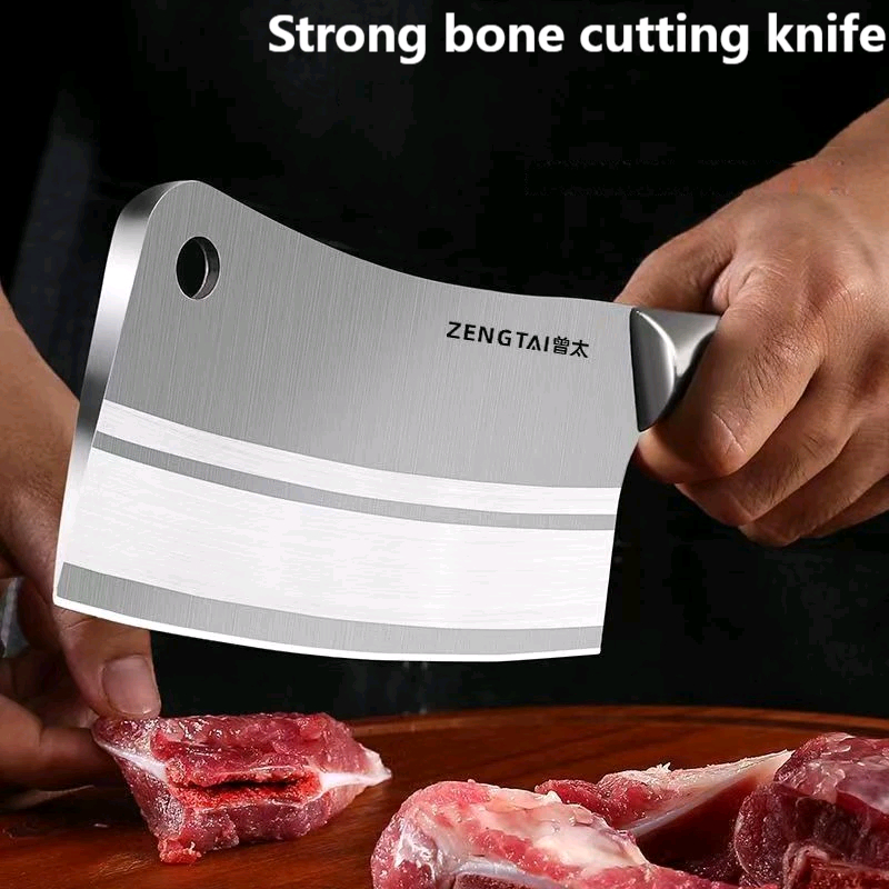 [SG Seller] Stainless steel meat cleaver Kitchen knife Bone chopping ...