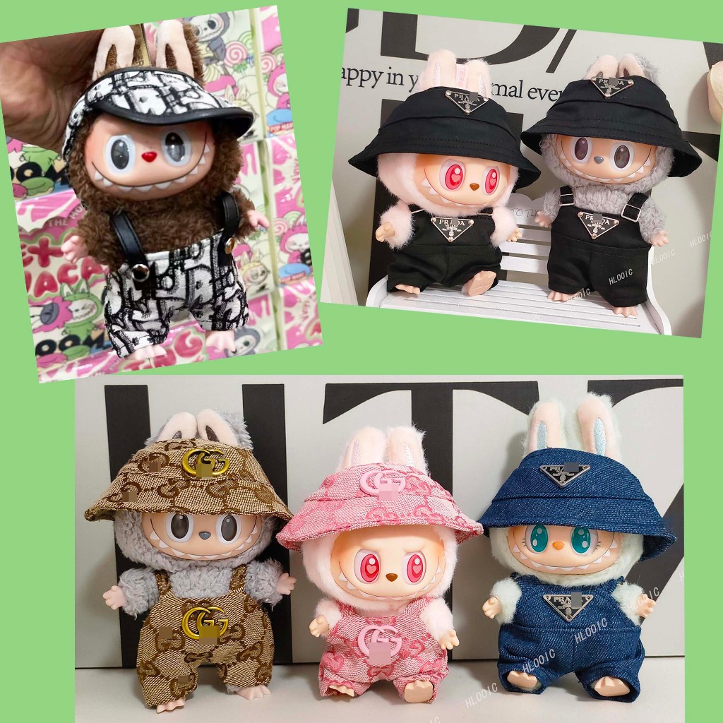 17cm LABUBU Doll Clothes Plush Cute Cloak Clothes Outfit Replacement