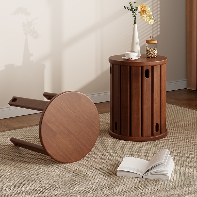 [24-H Delivery] Multifunctional Solid Wood Stool Foldable Chair ...