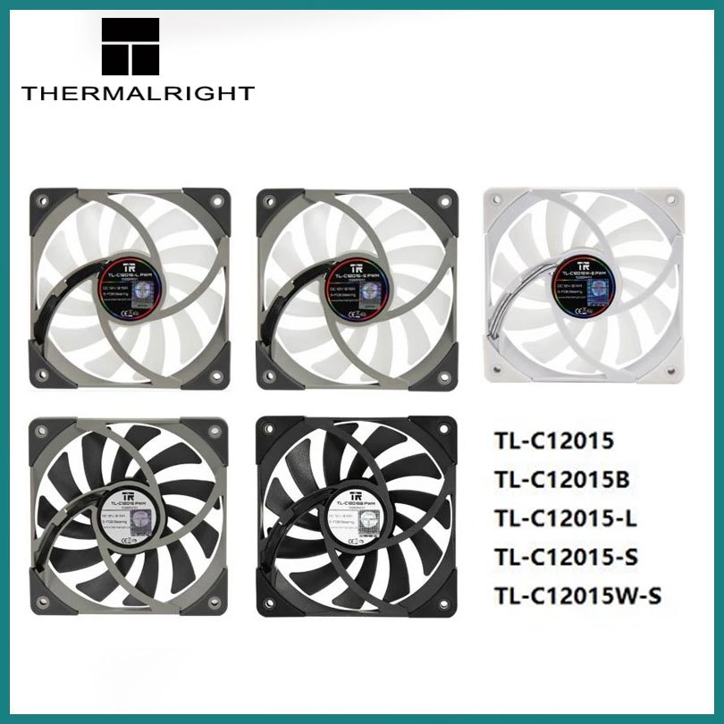 Ventilateur PC Slim 120x15mm Thermalright TL-C12015 - PWM 4 Broches, 1800 Tr/min Max, Silencieux, Roulements S-FDB
