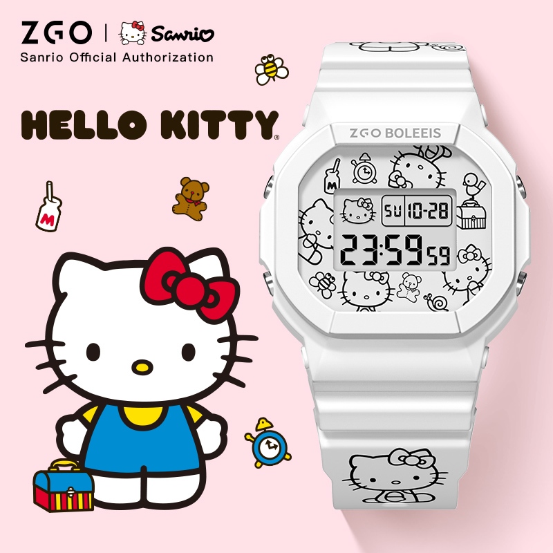 ZGO Sanrio Hello Kitty Kids Digital Watch For Girls For Students