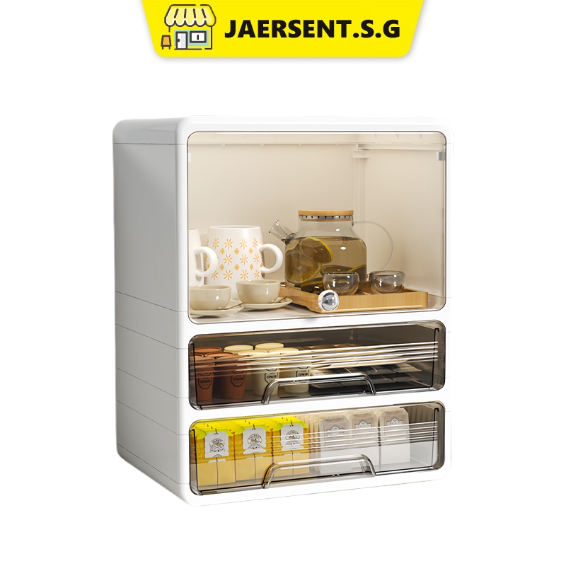 JAERSENT Cup rack dustproof multi-layer large capacity home living room ...