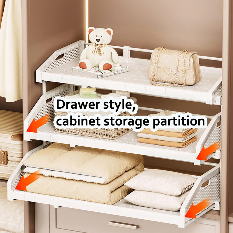 Wardrobe partition Wardrobe Pull Partition Retractable Drawer Clothes ...