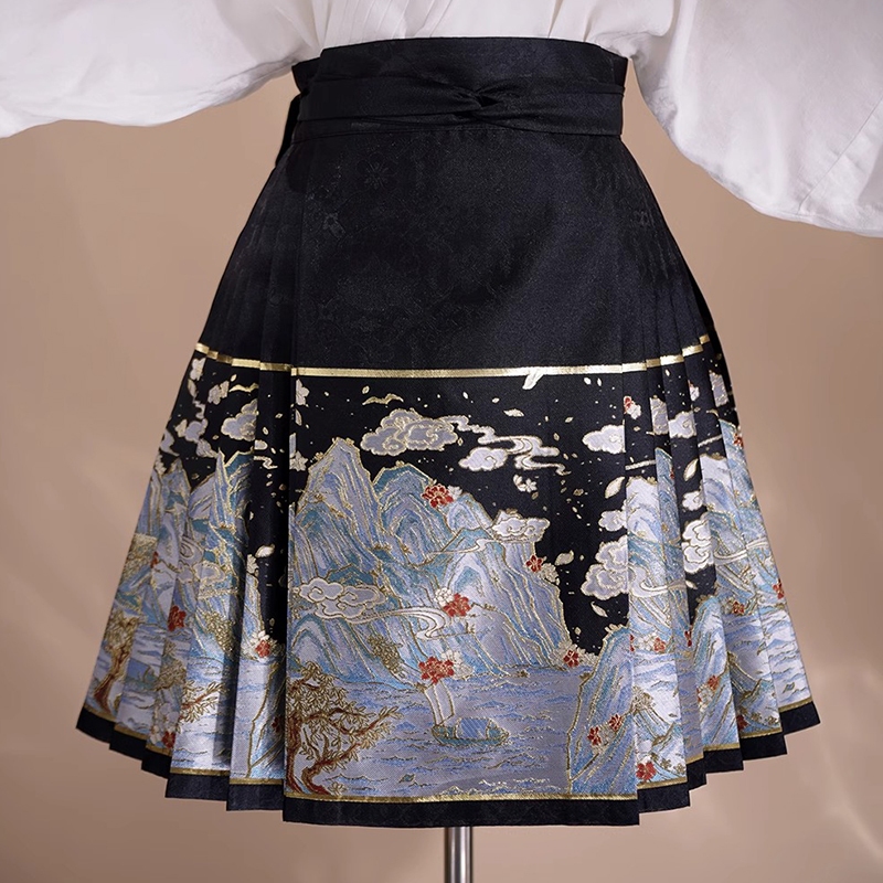 JYSeven.Chinese new year clothes retro skirt waist slimmer hanfu short ...