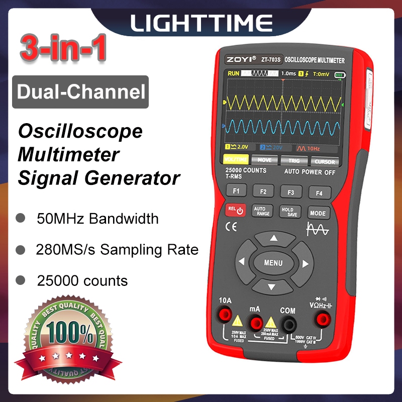 Portable Test Equipment ZOYI ZT-703S 3-in-1 Handheld Oscilloscope