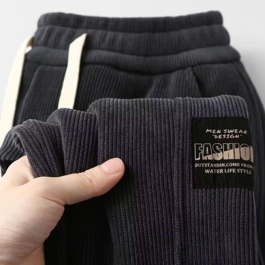 Knitted Corduroy Sweatpants - Night