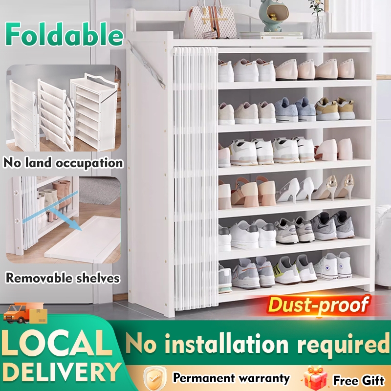 🔥SG Ready Stock🔥Simple Installation Multi-tier Shoe Rack Foldable with ...