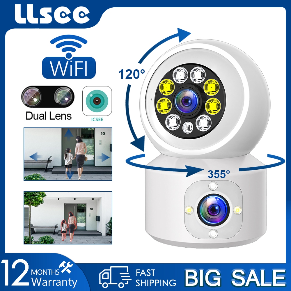 thumbnail image 2 of ICSee 4MP Dual Lens WiFi IP Camera - PTZ, Indoor, Wired, Night Vision, 2-Way Audio, Alexa/Google, 2023 2 of 2