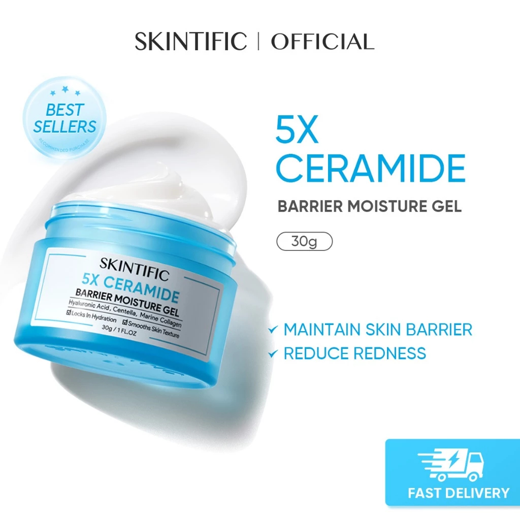 SKINTIFIC 5X Ceramide Moisturiser (6g/30g) - Repair Skin Barrier ...