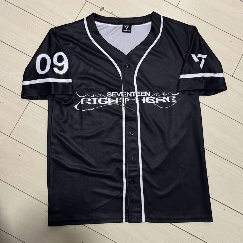 KPOP SEVENTEEN RIGHT HERE Uniform Jersey T-shirt Men's and Women's