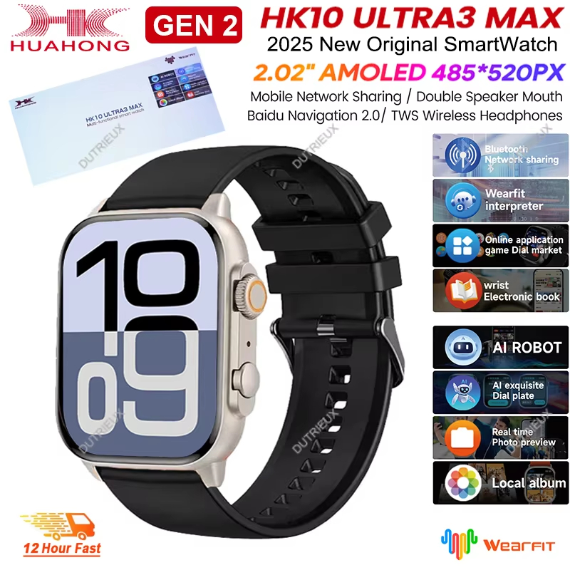 2025 Original HK10 Ultra 3 MAX SmartWatch Newest 4GB ROM AI ROBOT ...