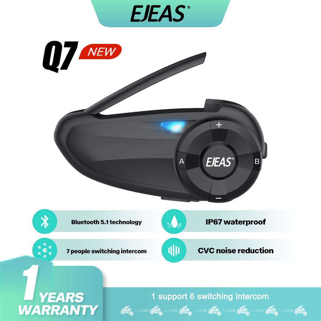 EJEAS V6 PRO Motorcycle Helmet Bluetooth Intercom Headset With EUC Moto Interphone Communicat ♝☄ I.1267520066 - View #5