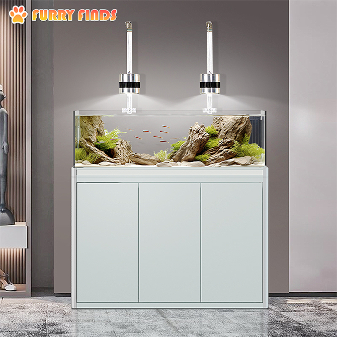 Panoramic Fish Tank Silent Aquarium Borderless Aquarium Tank Alloy ...