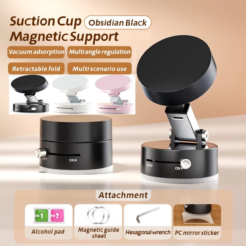 Vacuum Adsorption Magnetic Bracket Ariseputup Phone Holder, Vipbugo Phone Mount, 360 Adjustable 360° Adjustable Vacuum Magnetic Phone Holder