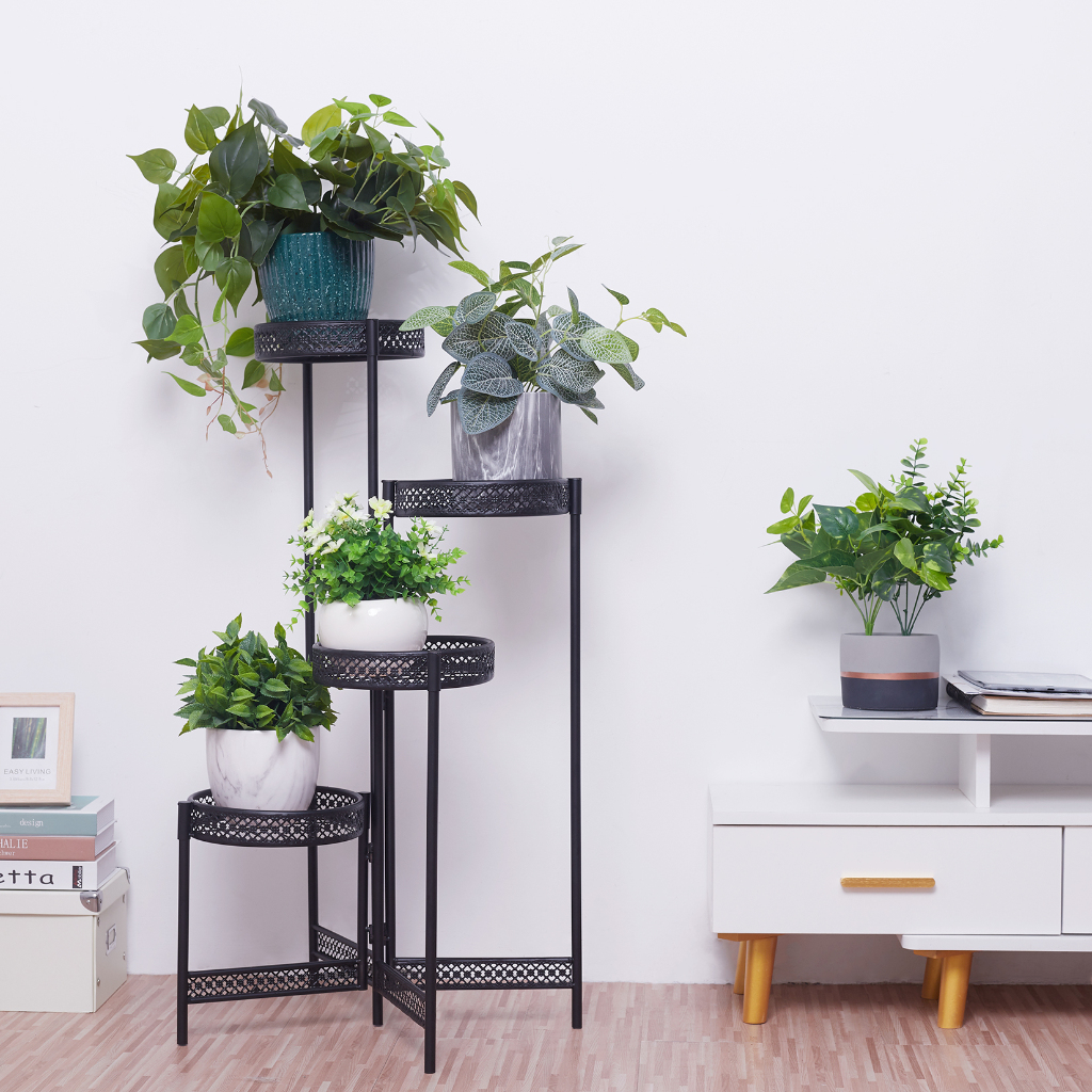 3 Tier / 4 Tier Folding Plant Stand Flower Pot Holder Planter Display ...