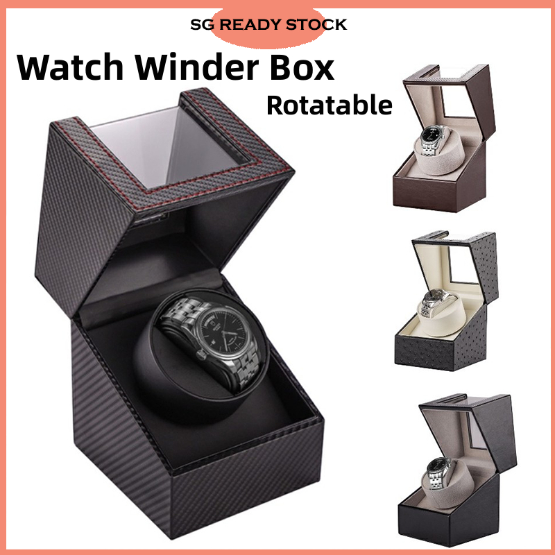 【STOCK SG】Watch Winder Box Automatic Winding Storage Boxes Watch Box ...