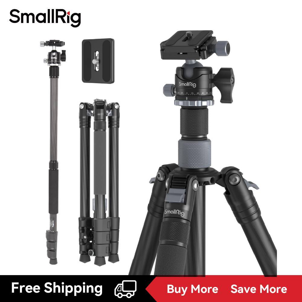 SmallRig Camera Tripod Max Load to 10kg Carbon Fiber Universal Tripod ...
