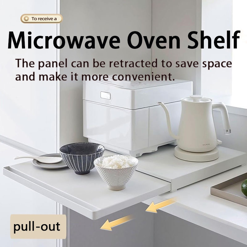 SG STOCK） Kitchen Microwave Oven Bracket Bottom Storage Rack Oven Rice ...