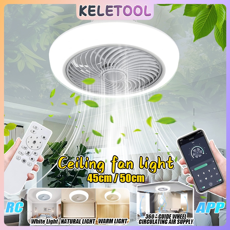 Modern LED ceiling fan light remote control ceiling fan light