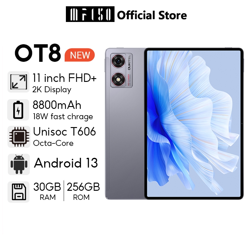 OUKITEL OT8 Tablet 30GB+256GB 11'' FHD+ 2K TÜV 8800mAh Quad Speaker ...