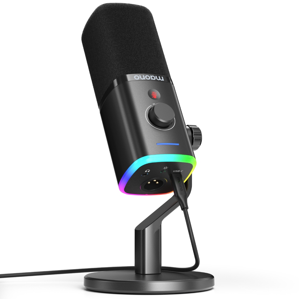 Maono PD100X RGB Dynamic Gaming Microphone USB/XLR Dual Mode Microphone ...