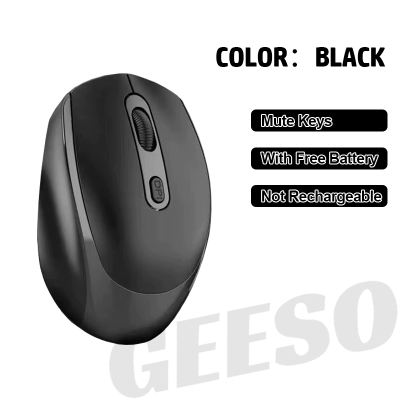 GEESO Wireless Mute Mouse Silent Button Computer Laptop PC Mouse Mice ...