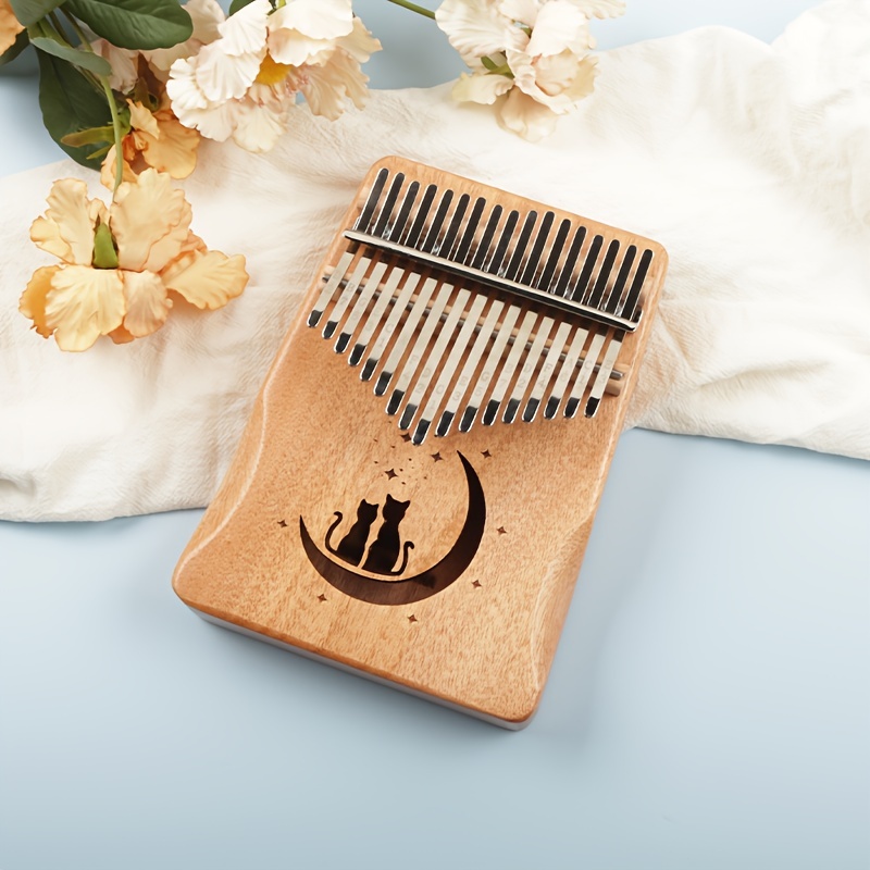 17/21 keys Moon cat Kalimba Thumb Piano Acoustic Finger Piano Music ...