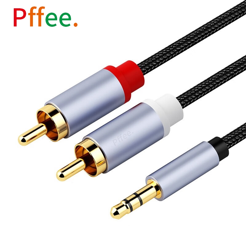 Pffee RCA Audio Cable 3.5mm Jack to RCA Male Splitter Aux Cable For TV ...