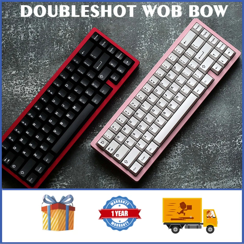 GMK WOB BOW 121 Keys Double Shot Keycap YMK keycap English Custom ...