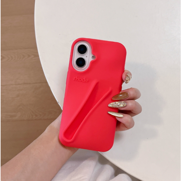 With Logo) rhode Lipstick Soft Silicone Phone Case For iPhone 13