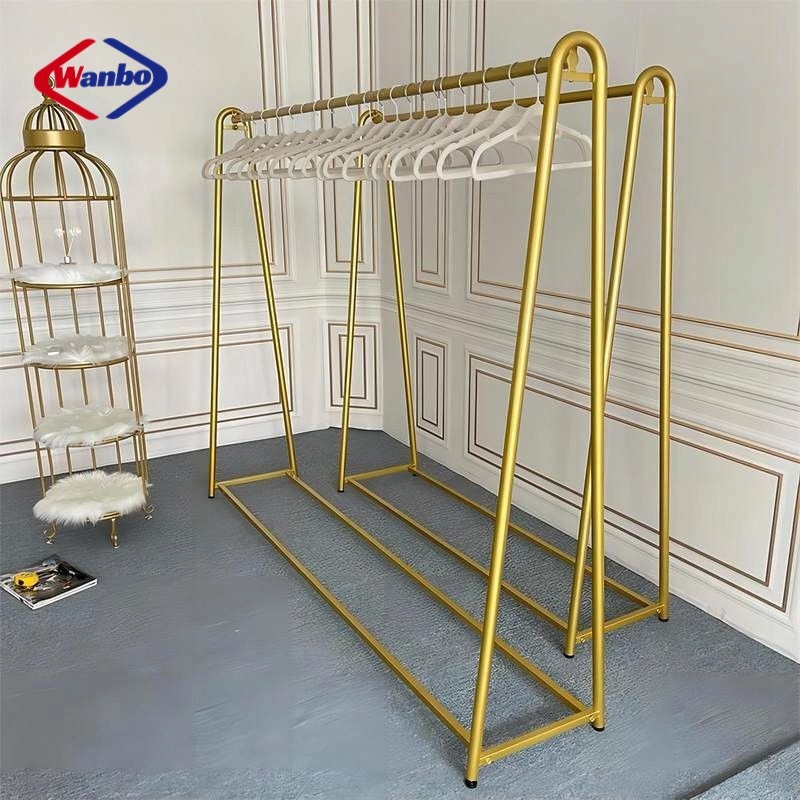 Clothes Shop Display Rack Floor Type Clothes Rack Vertical Men's And ...