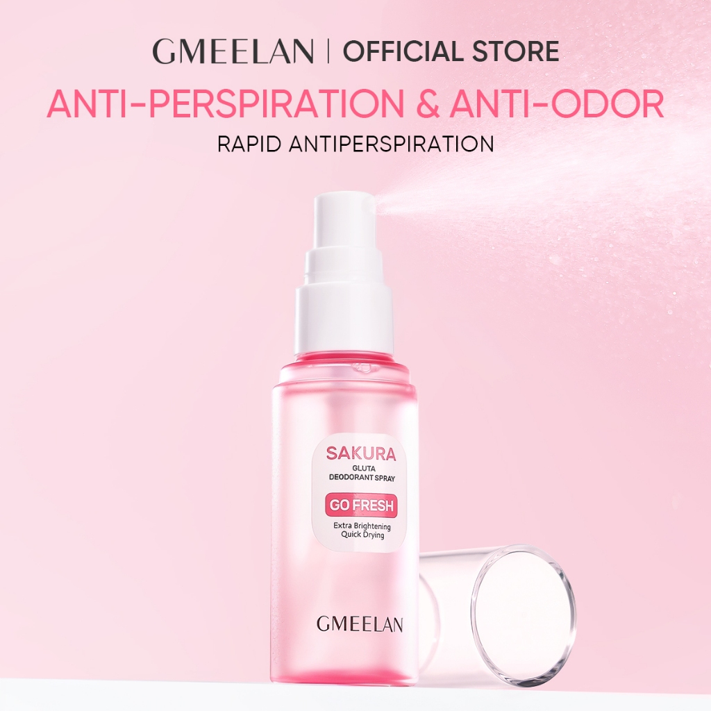 OfficialGMEELAN Sakura Gluta Deodorant Spray Brighten Up Underarms  Antiperspirant 50ml Body Care Glutathione Comfort | Shopee Singapore