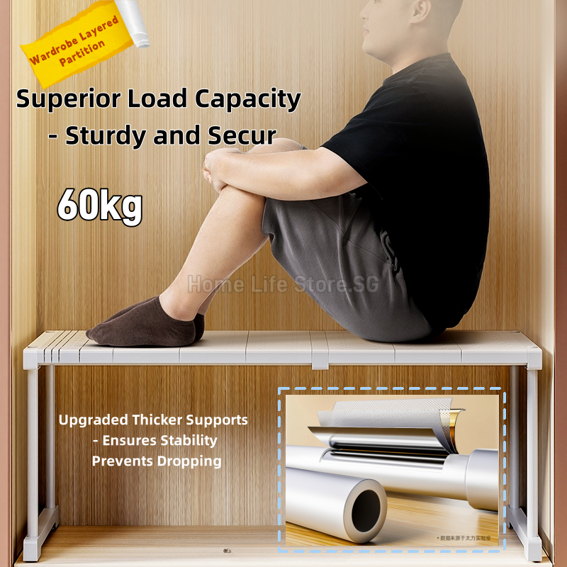 Adjustable Extendable Shoe Shelf Divider - Closet Wardrobe Organizer ...