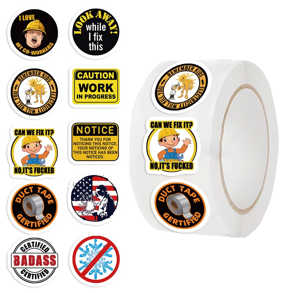 500 pcs Safety helmet roll up stickers Graffiti Cartoon Skateboard ...