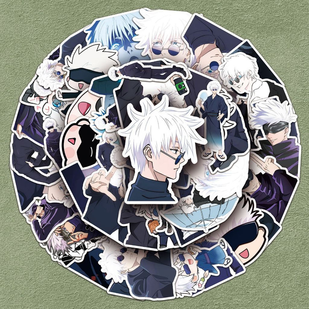 50pcs Satoru Gojo Stickers Anime Waterproof Phone Water Cup Jujutsu ...