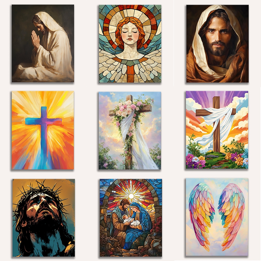 Paint by Numbers, Jesus, Acrylic Paint, Painting by number, Coloring ...