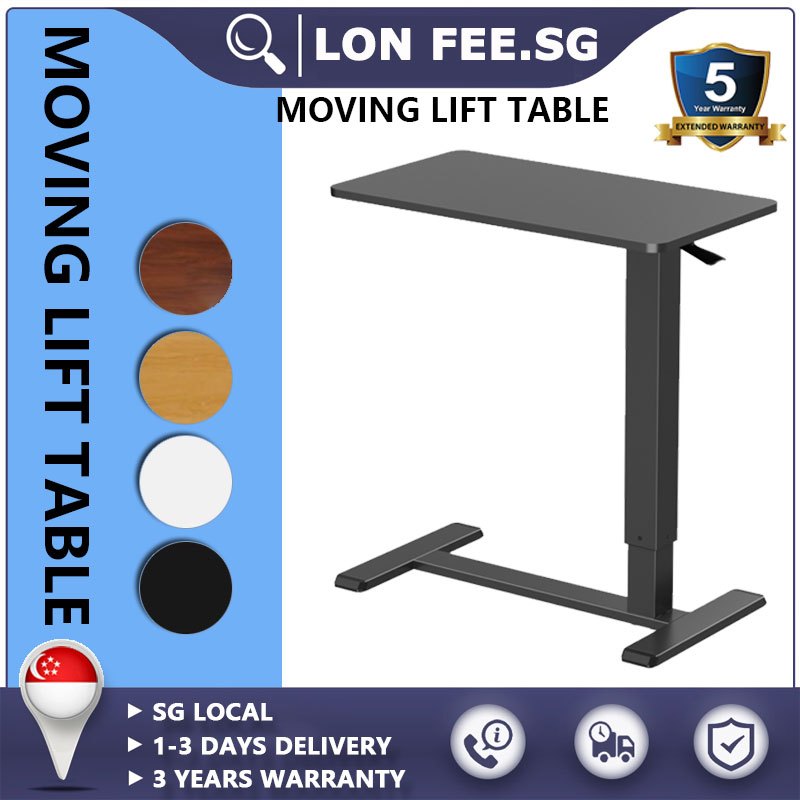 【SG STOCK】Smooth adjustable side table with wheels lift coffee table ...