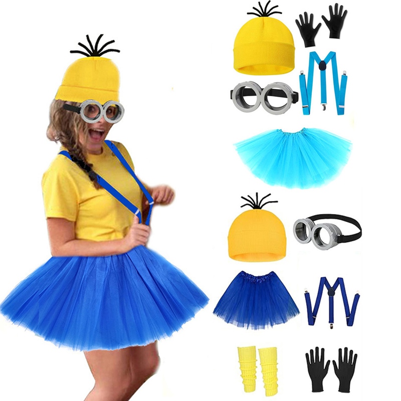 6pcs/Set Minion Costume Minion Goggles And Hat Outfit Cosplay ...